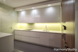 Kuchnia nowoczesna z drewnem