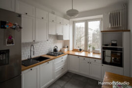 Kuchnia z drewnianym blatem